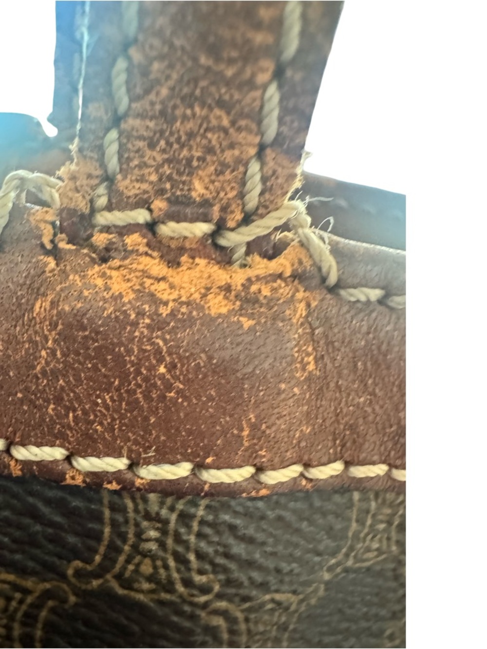 Celine Brown Monogram Canvas Tote with Tan Leather Trim - Picture 11 of 11